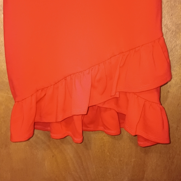 Lulu's Red Ruffle Hem Dress - Picture 5 of 5